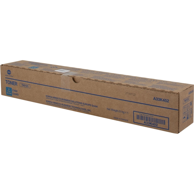 Konica Minolta TN512 Cyan Cartucho de Toner Original - TN512C/A33K452. 26.000 Paginas