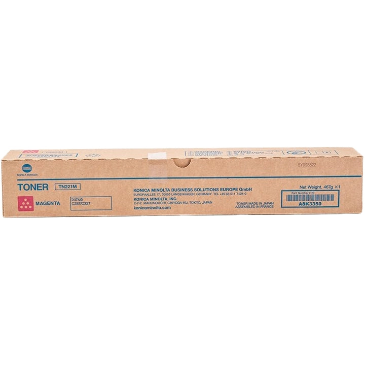 Konica Minolta TN221 Magenta Original Toner Cartridge - TN221M/A8K3350