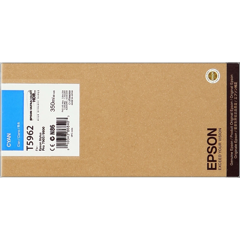 Epson T5962 Cyan Original Ink Cartridge - C13T596200. 350 ml