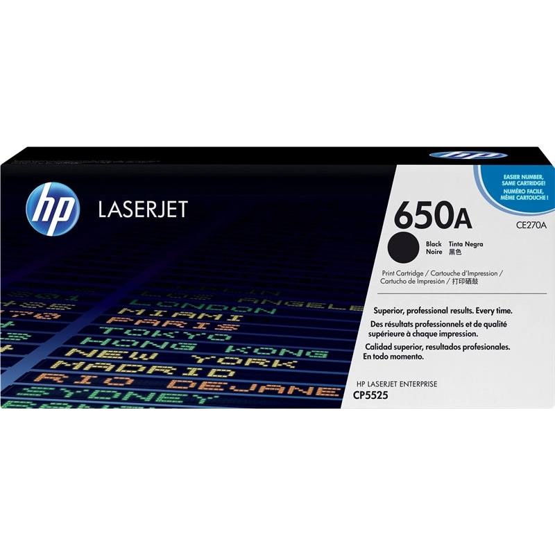 HP CE270A Negro Cartucho de Toner Original - 650A. 13.500 Paginas