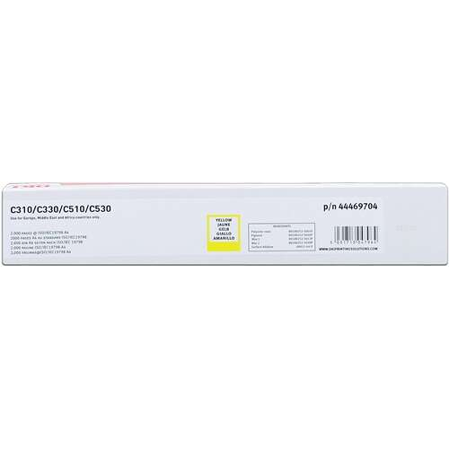 OKI C310/C510/MC351/MC361 Amarillo Cartucho de Toner Original - 44469704. 2.000 Paginas