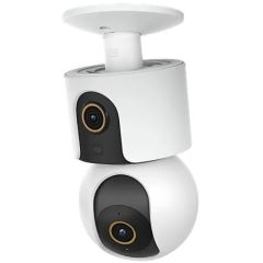 Camara videovigilancia smart c500 DUAL interior motorizada 360 2k IP wifi, vision nocturna, control desde app, capacidad de uso tarjeta micro SD hasta 256gb, seguimiento de humanos por ia color blanco