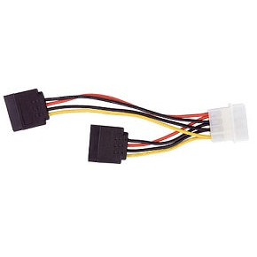 Adaptador desde molex macho a SATA hembra dos conectores