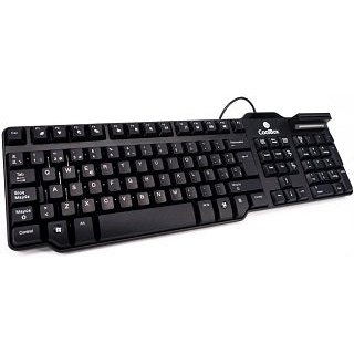 Teclado con cable USB con lector de dni 3.0 y smartcard formato normal negro