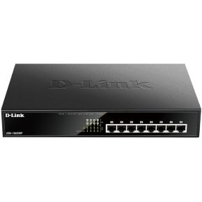 Switch 8 puertos RJ45 10/100/1000mbps con 8 puertos POE 140w sobremesa