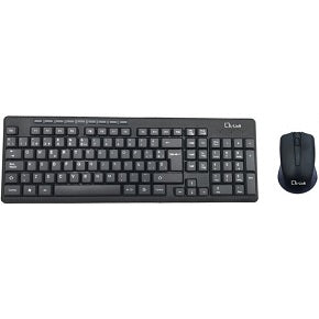 Teclado y raton inalambrico con receptor USB 2.4ghz formato compacto negro