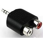 Adaptador desde mini jack macho a rca hembra