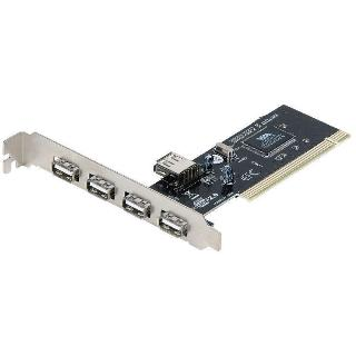 Adaptador desde pci a USB 2.0 hembra (cuatro) y interno (uno)