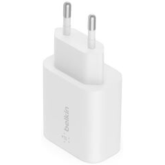 Cargador de pared a USB-C pd 3.0pps de 25w blanco