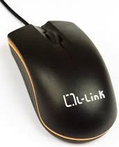 Raton con cable USB optico negro