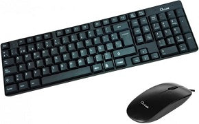 Teclado y raton con cable USB formato compacto negro