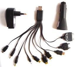 Cargador de pared-coche a USB multiconector casa 12 en 1 5v