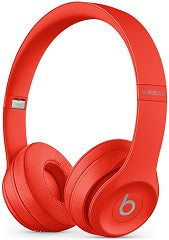 Auriculares de diadema solo3 bluetooth con microfono rojo