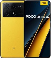 Smartphone poco x6 pro capacidad 256gb RAM 8gb procesador 4nm dimensity 8300-ultra pantalla 6.67' camara frontal 16mp camara trasera triple 64mp+8mp+2mp bateria 5000mah 5g sistema operativo hyperos color amarillo