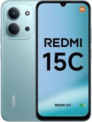 Smartphone redmi 15c capacidad 128gb RAM 4gb NFC procesador mediatek helio g81-ultra pantalla 6.9' camara frontal 8 MP camara trasera 50mp bateria 6000mah 4g DUAL SIM + micro SD color verde