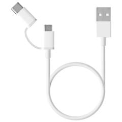 Cable desde USB-A macho 2.0 a USB-C macho/ a micro USB macho (30cm)