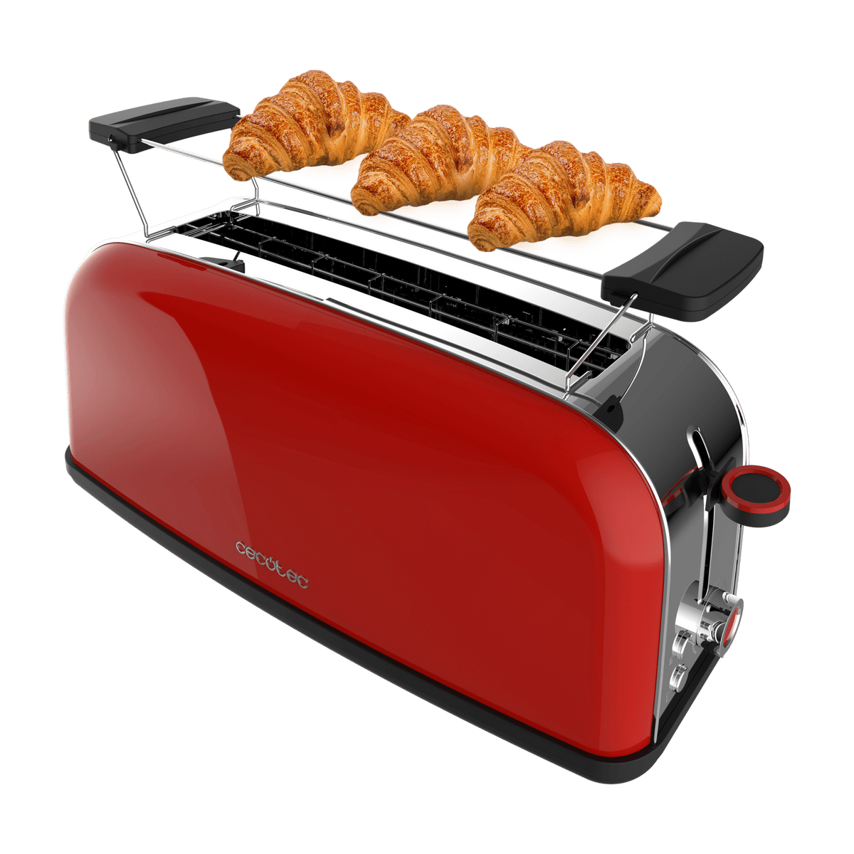 Tostador Vertical CECOTEC Toastin Time 850 Rojo (04821)