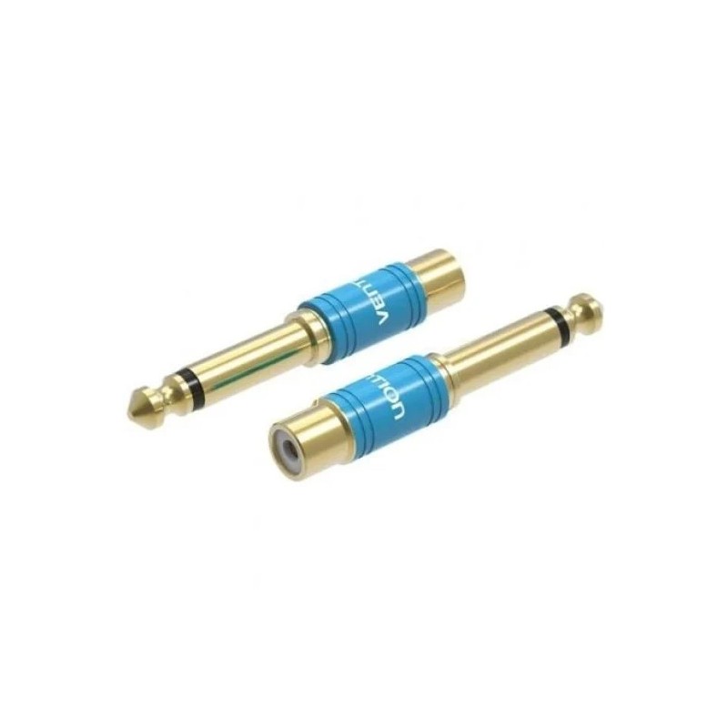 ADAPTADOR VENTION RCA HEMBRA - JACK 6.5 MACHO BLACK
