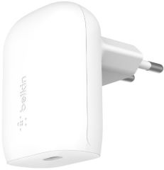 Cargador de pared a USB-C pd 3.0 pps de 30w blanco