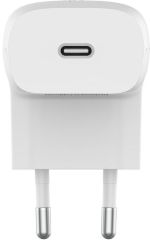 Cargador de pared a USB-C 20w + cable USB-C 1 metro color blanco