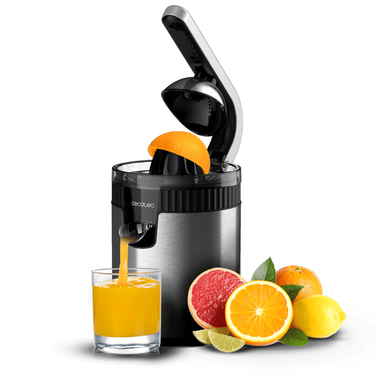 Exprimidor CECOTEC Xqueeze RetroJuice 600 Steel