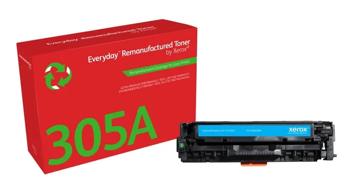 Xerox Everyday HP CE411A Cyan Remanufactured Toner Cartridge - Replaces 305A