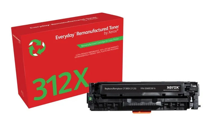 Xerox Everyday HP CF380X Black Remanufactured Toner Cartridge - Replaces 312X