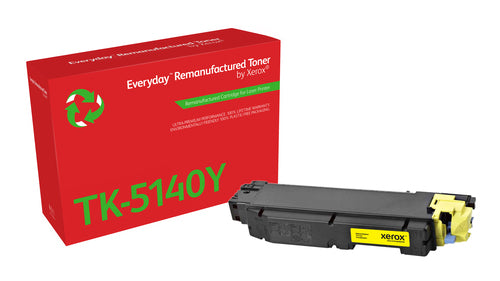 Xerox Everyday Kyocera TK5140 Yellow Remanufactured Toner Cartridge - Replaces 1T02NRANL0/TK5140Y