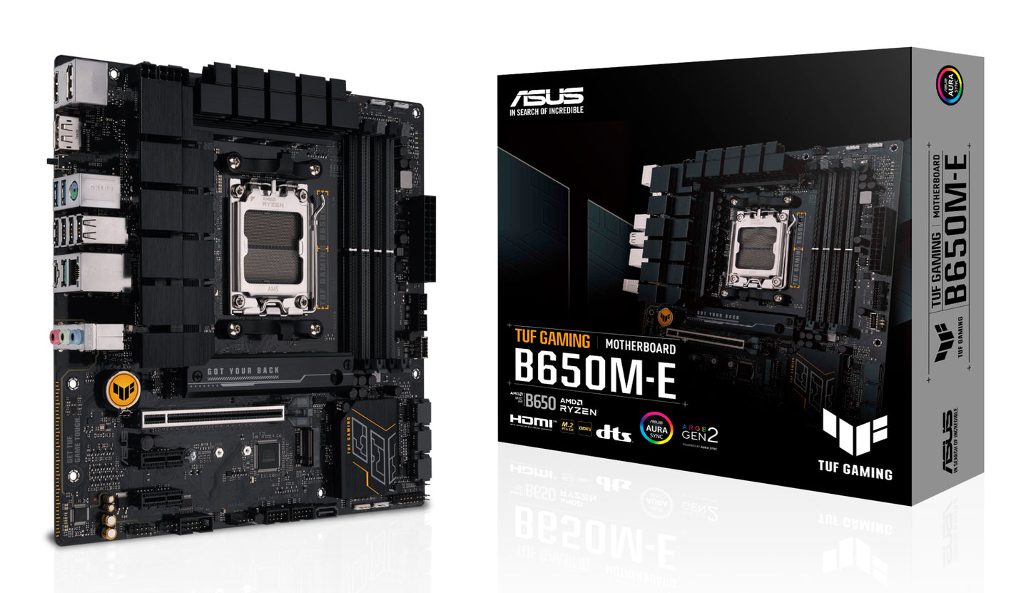 ASUS TUF GAMING B650M-E: (AM5) 4DDR5 HDMI VGA DP mATX