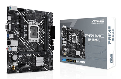 ASUS PRIME H610M-D: (1700) 2DDR5 VGA HDMI RJ45 mATX