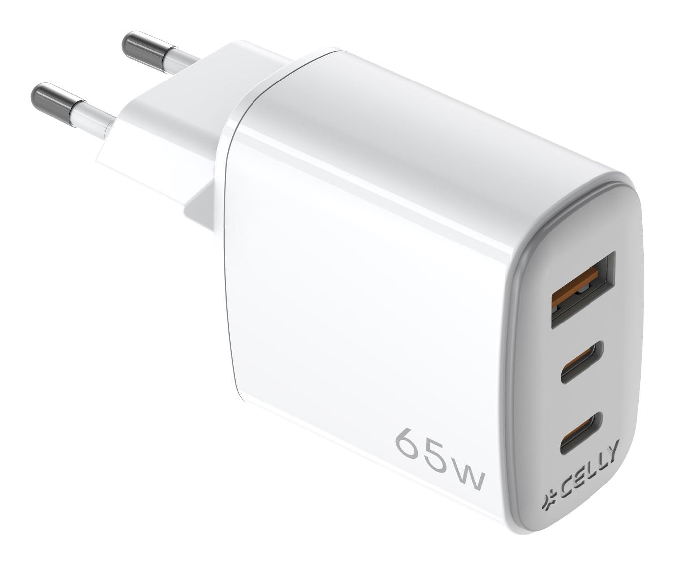 CELLY Charger 1xUSB-A 2xUSB-C 65W (UPTC1USB2USBC65)