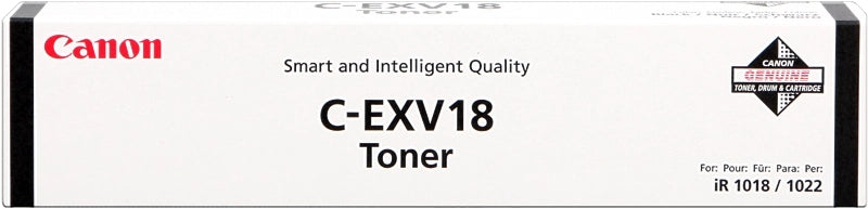 Canon CEXV18 Black Original Toner Cartridge - 0386B002