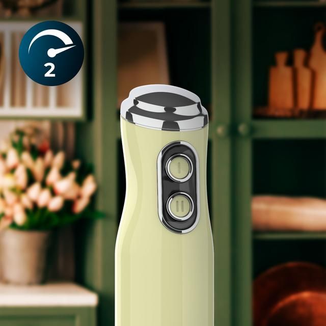 Batidora CECOTEC Power RetroGreen 1200MAX Cream (03946)