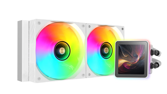 Ref. Liquid Cooling Mars Gaming 2x120mm White (MLVISIONPRO240W)