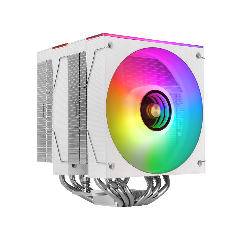 Ventilador CPU Mars Gaming ARGB 2x120m Blanco(MCPUX26W)