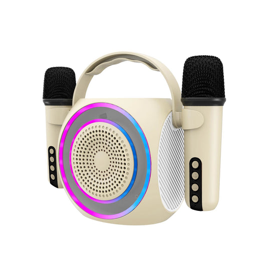 CELLY Wireless 5W Speaker 2 Microphones (PARTYMIC2WH)