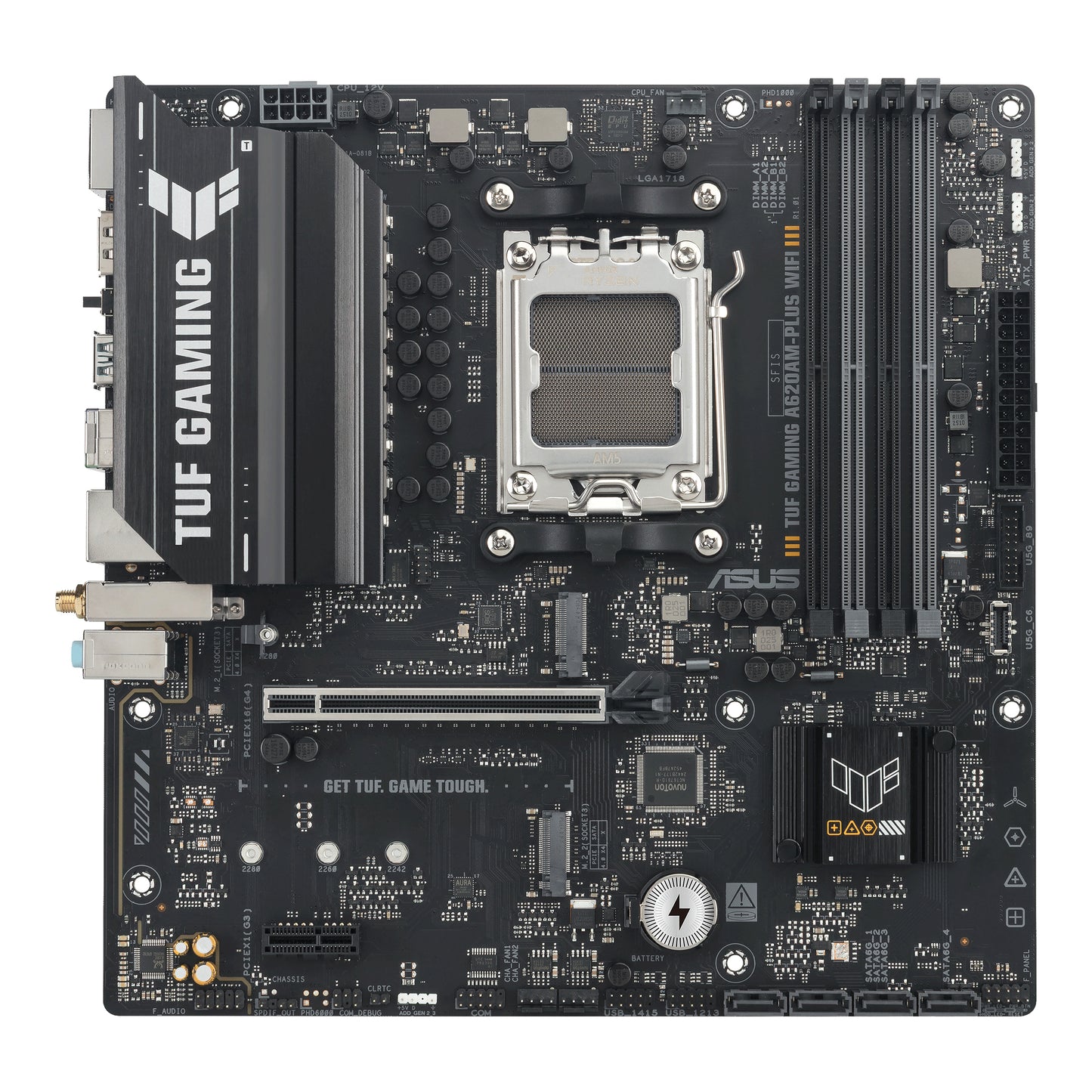 ASUS TUF GAMING A620AM-PLUS WIFI: (AM5) 4DDR5 4SATA ATX