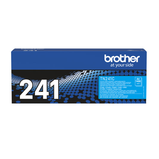 Brother TN241 Cyan Cartucho de Toner Original - TN241C. 1.400 Paginas