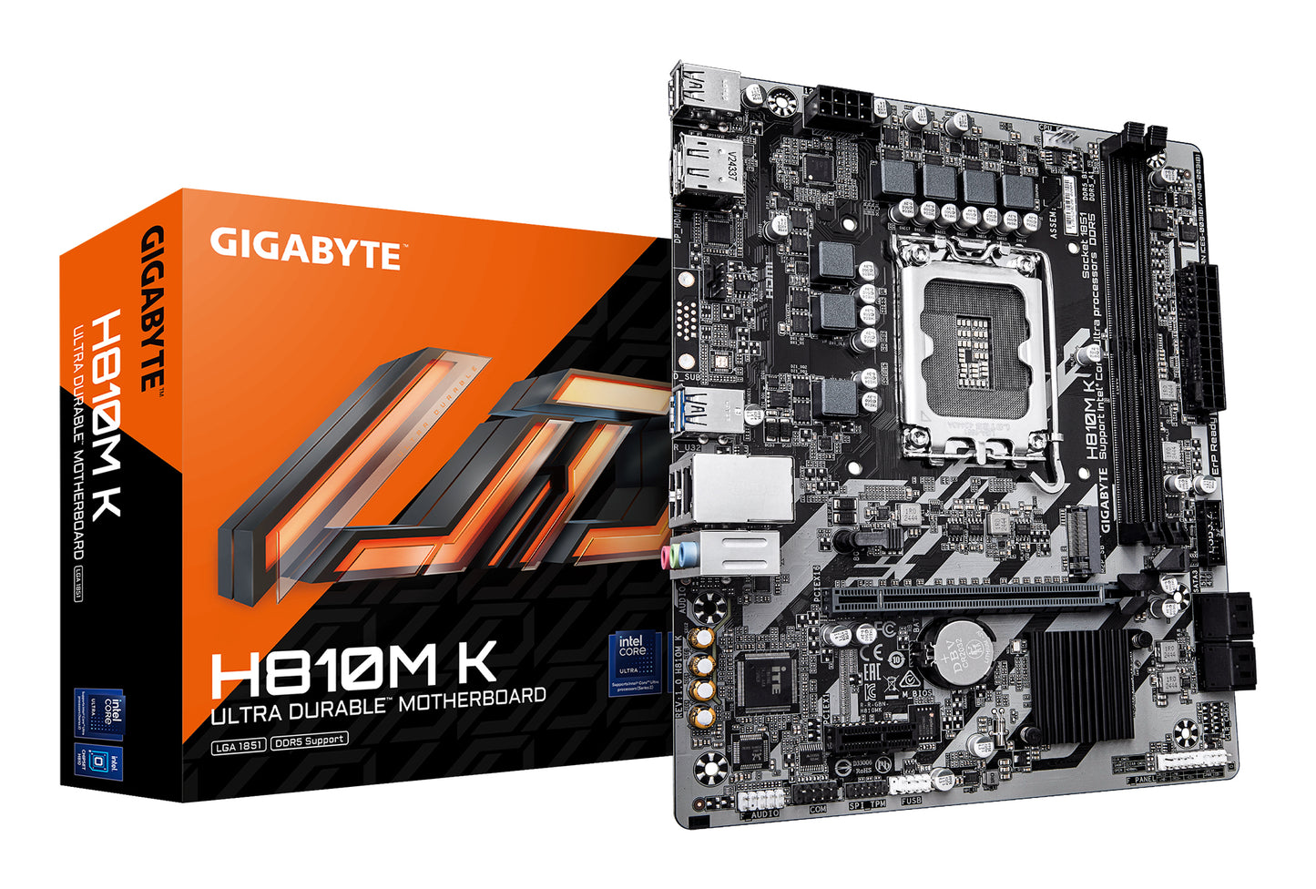 GIGABYTE H810M K: (LGA1851) 2DDR5 HDMI DP RJ45 mATX