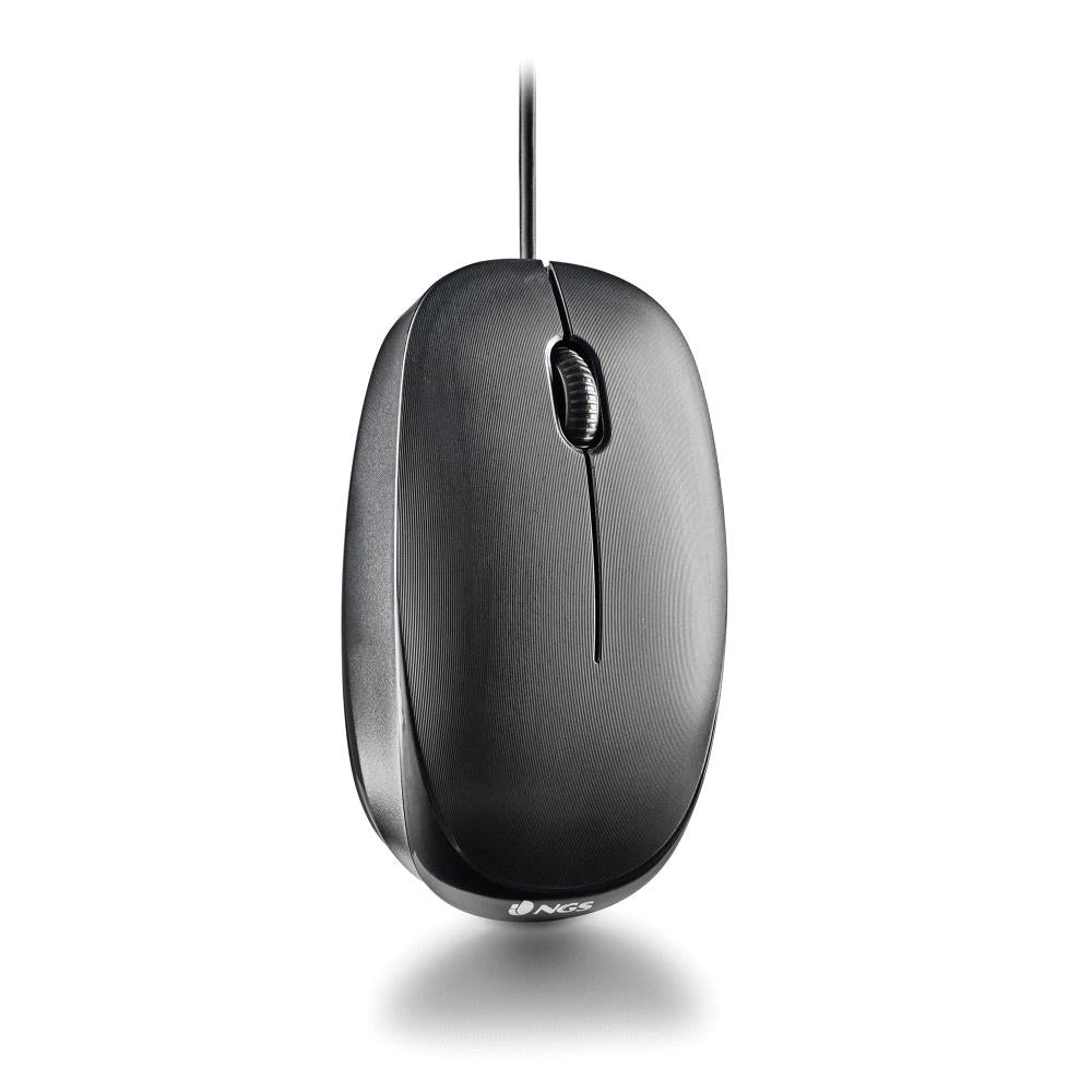 Ratón NGS Óptico USB-C 1000dpi Negro (FLAME-C)