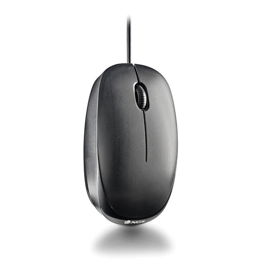 Ratón NGS Óptico USB-C 1000dpi Negro (FLAME-C)