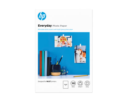 HP Papel fotografico everyday a6 satinado 100 hojas 10x15 cm 200 g/m2 (CR757A)