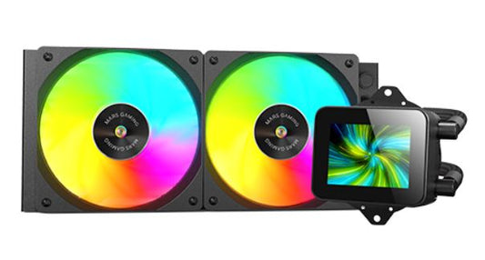 Ref. Mars Gaming ARGB 2x120mm Black Liquid Cooling (MLVISION240)