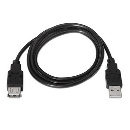 Nanocable USB-A/M a USB-A/H 1m Negro (10.01.0202-BK)
