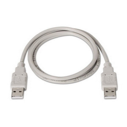 Nanocable USB-A/M a USB-A/M 1m Beige (10.01.0302)