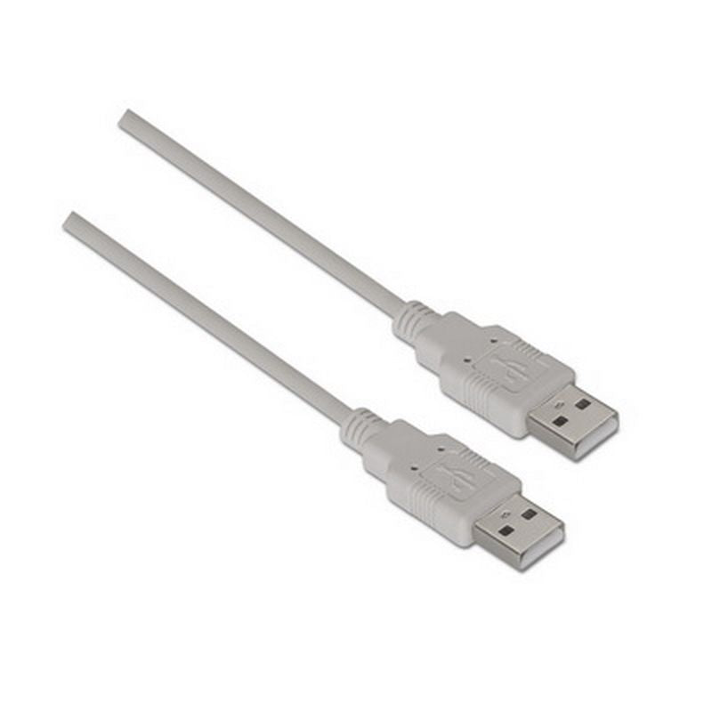 Nanocable USB-A/M a USB-A/M 1m Beige (10.01.0302)