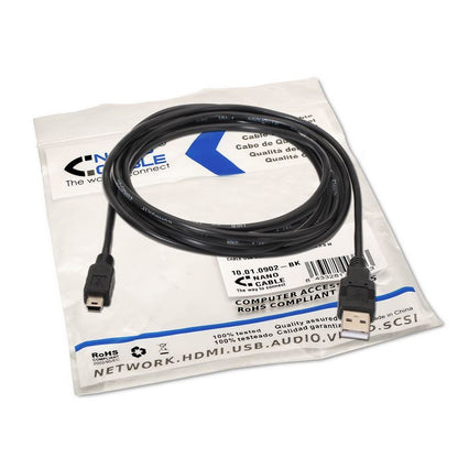 Nanocable USB-A/M a Mini USB/M 0.5m Negro (10.01.0400)