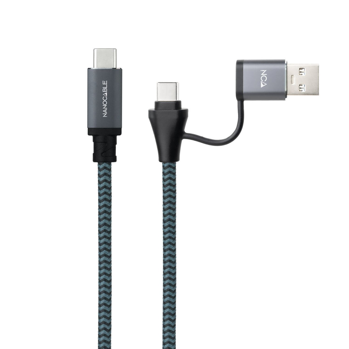 Nanocable USB-C a USB-A+USB-C/M (10.01.4111-L150-COMB)