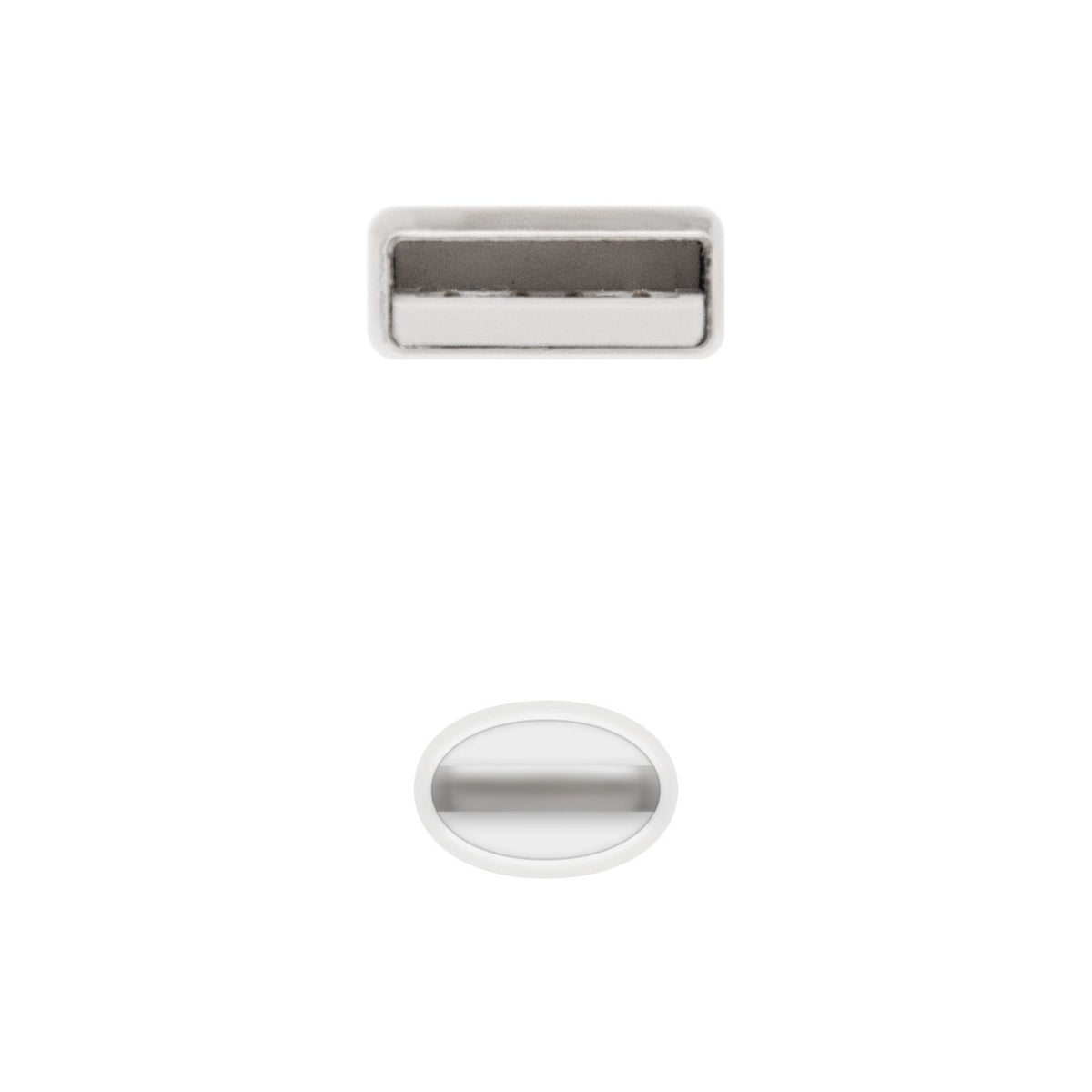 Nanocable Lightning/M a USB-A/M 50cm Blanco(10.10.0400)