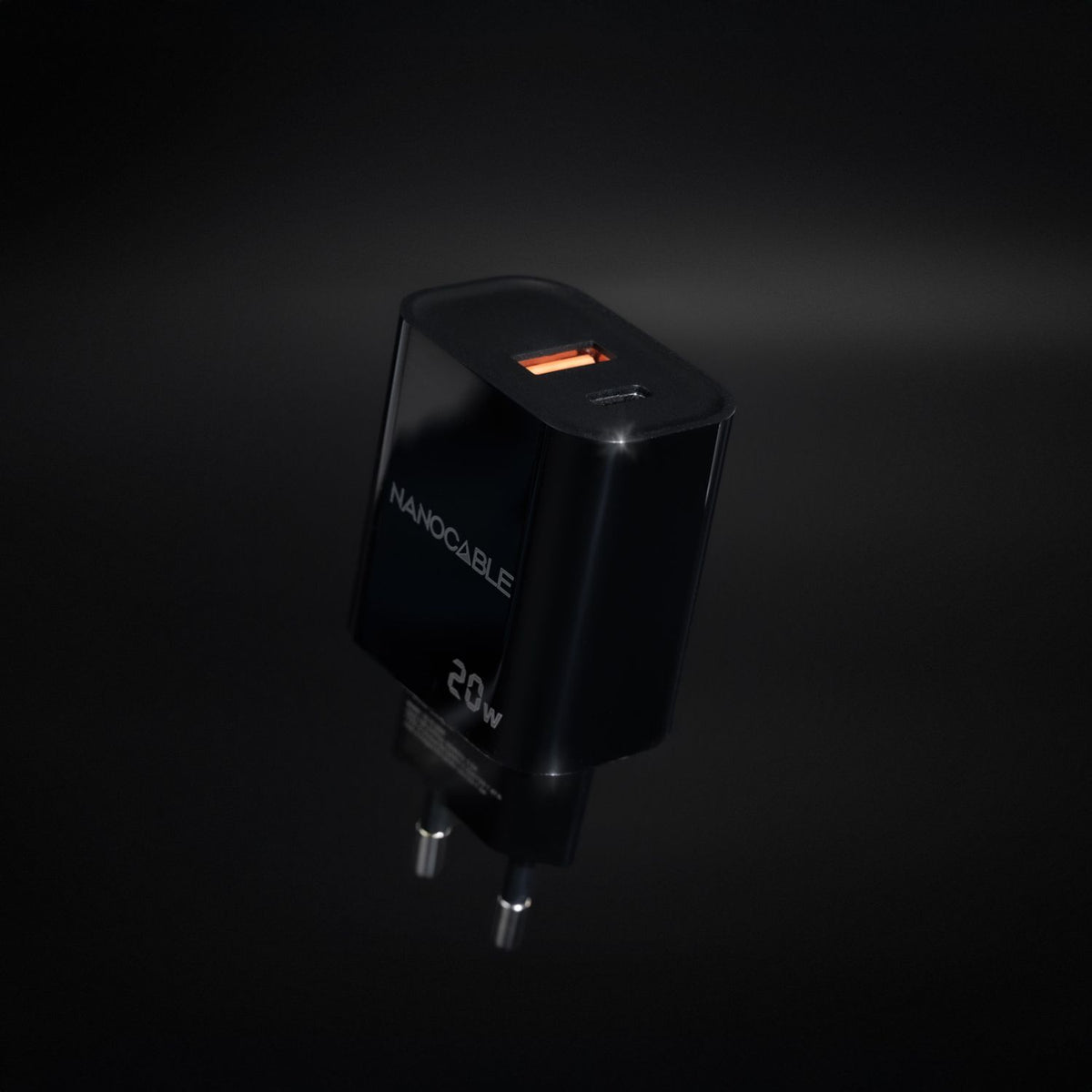 Cargador de Pared Nanocable USB-A/C Negro (10.10.2008)